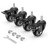 Caster Wheels 2 Inch Total Locking Stem Casters - 3/8" -16 x 1" Threaded Swivel Casters Set of 4 Heavy Duty