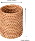 Eiyye Handmade Rattan Pencil Holder - Makeup Brush Holder, Wicker Pen Organizer for Office & Home Desktop