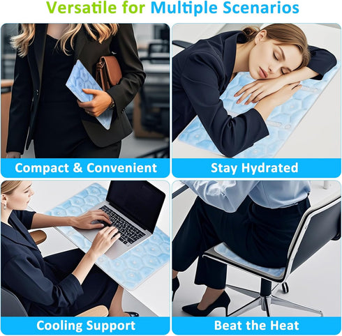 Y28F PCM Cooling Seat Cushion, Desk Chair Cushion Reusable Ice Mat with Cooling Mat Technology, No Condensation