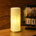 4.5 4.5 9.75 Inch Small Modern Ceramics Bedside Table Lamp, x x White Firework Style Nightstand Lamps, Side Table Lamps