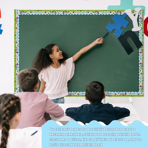 Teling 65.6ft Diversity Bulletin Board Border Trim, Diverse Children Border for All are Welcome Classroom Decoration