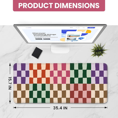 ZapDesk 35.4" 15.7" Large Mouse Pad for Desktop, Cute Desk Mat Pad Protector for Work & Gaming, Aesthetic Pretty
