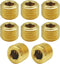 8 Pack 1/4 Inch NPT Male Brass Hex Counter Sunk Pipe Plug Kit for Water, Gas, Oil, Internal Hex Socket