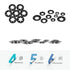 340 Pcs Locking Washers Assortment Kit, Internal Tooth Starlock Push On Speed Clips Fasteners - M3, M4/M5/M6/M8/M10/M12