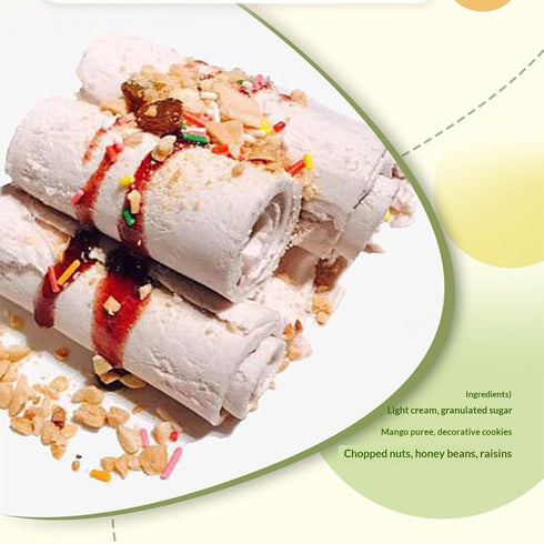 Faygeal Set 2 Home Rolled Ice Cream Maker Freeze Plate with Scrapers Homemade Ice Cream Tray Yogurt Sorbet