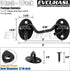 3 Inch 1 Pack Privacy Hook and Eye Latch, Black Iron Barn Door Lock Cabin Hooks, Eye Hook Latch for Gate Shutters