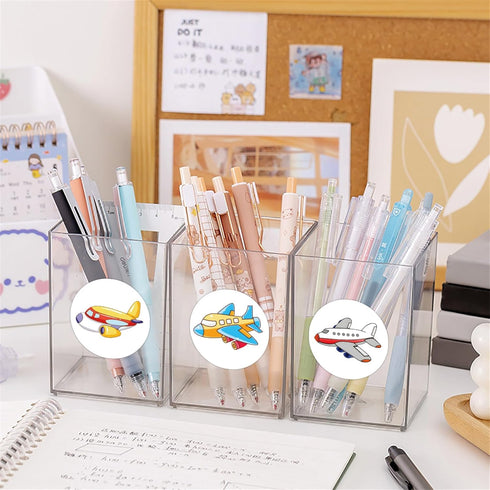 500 Pcs Cartoon Airplane Sticker, Cute Aircraft Roll Sticker Label for Kids, Reward Stickers for Toddlers Party Favors