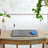 Birch Desktop Whiteboard (Charcoal) with Storage & Multiple Markers, Glass Dry Erase Board for Desk Top