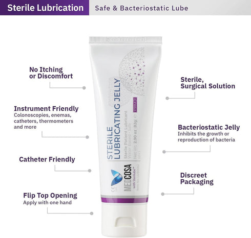 (2.9oz) Medcosa Sterile Lube - Surgical Lube - Medical Lubricant - for Body Piercing - Water Based Lubricating Jelly