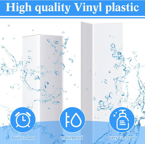 5 1-1/8 48 Inches Countertop Sasylvia Pcs Wall Corner Protector Guards, Vinyl x Corner Trim Molding, Avoid Scratching