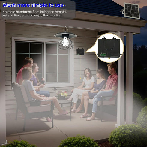 3000lm Made,IP65 Waterproof,3 HULPPRE Solar Shed Light Indoor Outdoor with Pull String, Daytime or Night,Dusk
