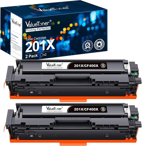 Valuetoner Compatible Toner Cartridge Replacement for HP 201X 201A CF400X CF400A High Yield for Color Laserjet Pro