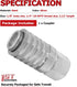 1ST PD242 1/8" 1/4"-18 2.12" Series PD Steel Test Port and Diagnostic Equipment Quick Coupler With Female Pipe Thread