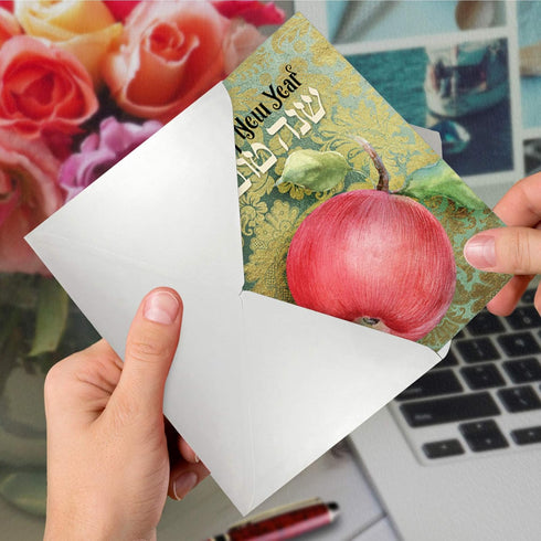 The Best Card Company 12 Rosh Hashanah Greeting Cards Bulk Box Set with 5 x 7 Inch Envelopes (1 Design, 12 Each) -