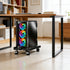 Hmfmdy PC Stand, Mobile CPU Stand for Floor, Adjustable CPU Rolling Stand, Under Desk Computer Tower Stand, Computer