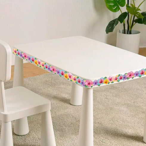 Summer Tropical Hibiscus Flower Bulletin Board Trim, 49 Ft for Teacher School Supplies and Classroom Decor
