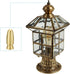 1.6" 1 Set 1/4-27 PATIKIL Tall Brass Lamp Finials Cap Knob, Lamp Screw Holder Tapped for Table and Floor Lamp Shade