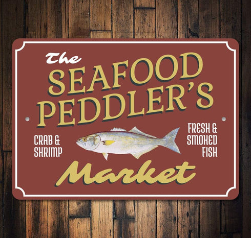 12" 18" Seafood Market Sign, Fish Market Sign, Seafood Lover Sign, Seafood Kitchen Decor, Seafood Chef Sign, Fish