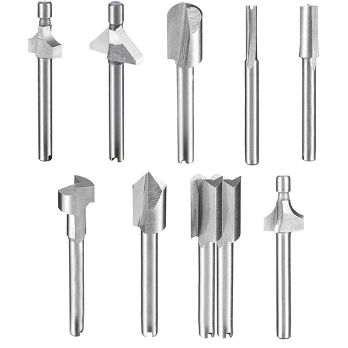 Caelum Router Carbide Engraving Bits for Dremel, 10 Pcs HSS Router Bit
