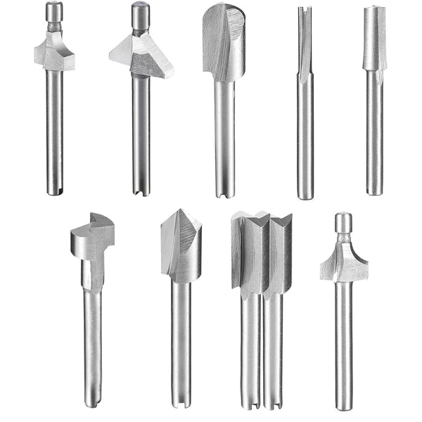 Caelum Router Carbide Engraving Bits for Dremel, 10 Pcs HSS Router Bit