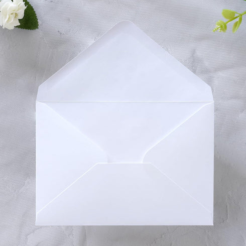 PONATIA 50 Pack A1 White Envelopes, 3 5/8 x 5 1/8 Inches for Weddings, RSVP, Christmas Cards, Baby Showers