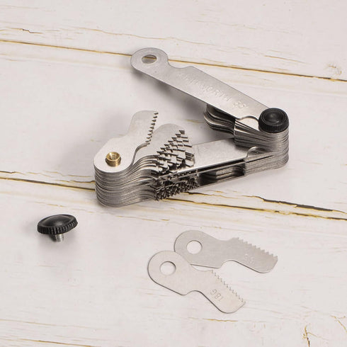 58 Pcs Metric & British Whitworth & US Screw Gauge Thread Pitch Measuring Tool for Industrial Measurement