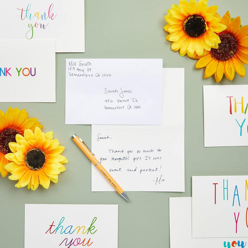 6 48 Pack, 4 6 Juvale Thank You Cards with Envelopes - Bulk Blank Thank You Notes & Cards for Kids & Adults - Assorted