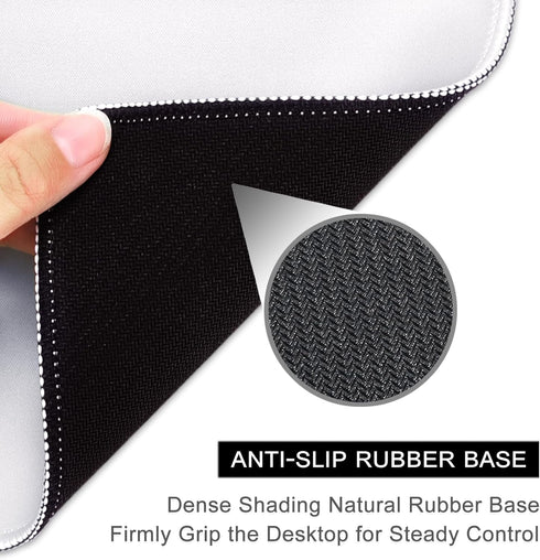 Hsurbtra Premium-Textured Square Mouse Pad, 10.2 x 8.3 Inch, Anti-Slip Waterproof Rubber for Office Gaming