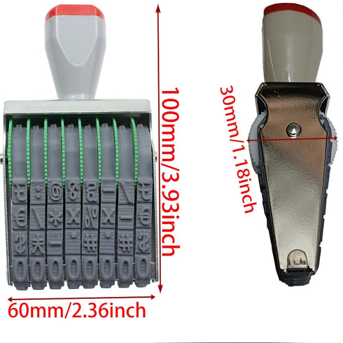 ZENG Date Stamps 8 Digits Roller Stamp - Personalized Business Stamps for DIY Scrapbooking