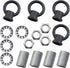 CTWHA 4PCS M10 Black Light Fixture Hook Ring with Nut Chandelier Extension Chain