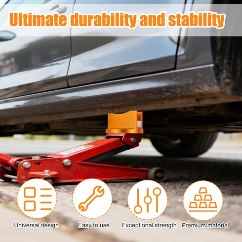 Fukaisu 2pcs Pinch 0.4"/1cm Universal Magnetic Weld Jack Pad, Aluminum Grooved Jack Adapter with Slot Frame Rail