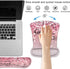 Keyboard Wrist Rest and Mouse Pad Wrist Support Set with Coasters, Bible Verses Psalm 46:5, Non-Slip PU Base Ergonomic