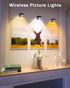 1200mAh Dimmable Light/3 Pack WILLED Picture Lights for Wall, Rechargeable Battery Operated Picture Frame lights, Puck