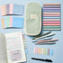 Jutom 39 Pcs Aesthetic Book Annotation Kit, Pencil Case Bag with Highlighter Gel Pen, Sticky Notes, Bible Study Supplies