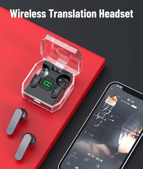 Diyeeni Language Translator Earbuds, 144 Languages Translator Devices, Bluetooth Translator Earphones for Business