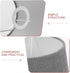 7.27" MAGICLULU Fabric Lampshade Replacement for Table and Floor Lamps, Gray Barrel Cover, Diameter, Suitable