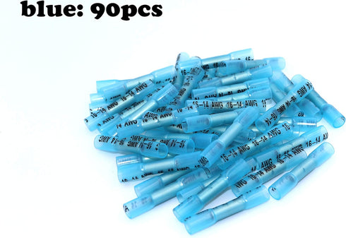 210pcs Heat Shrinkable Terminal, Common Intermediate Crimping Terminal Waterproof Insulated Joint Assembly