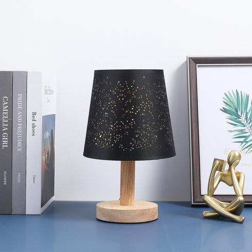 Bulb HOMSFOU Fabric Lampshade Small Lamp Shades Clip on Black Pendant Light Small Barrel Lampshade Wall Sconces Lamp