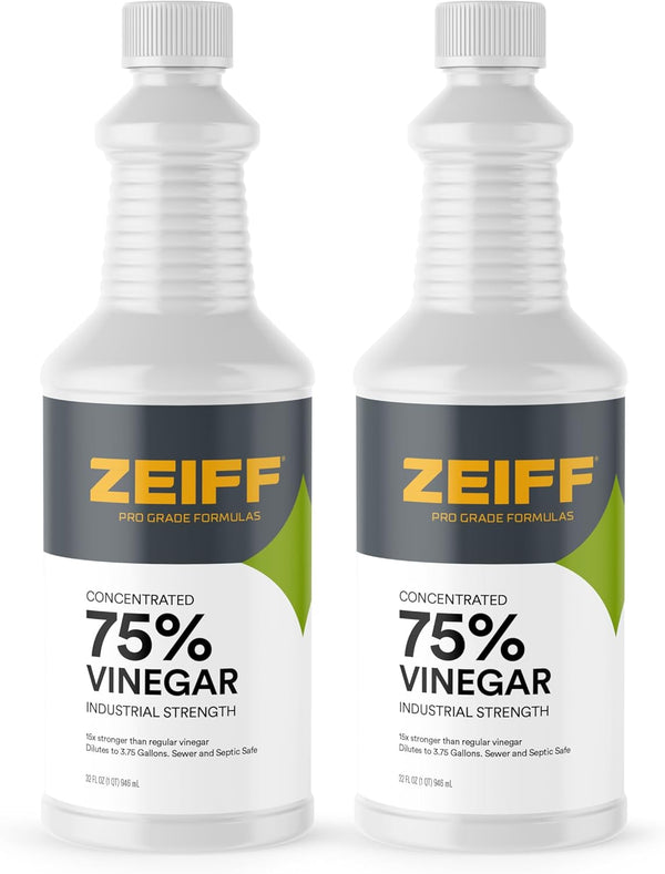 75% Vinegar - Industrial Strength Cleaning Vinegar 32 Oz for Home & Laundry - Descale Mineral Deposits Horticultural