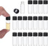 PATIKIL 100 Pack Clear Glass Vials, 2ml Sample Vials with Screw Cap, Leak-Proof Liquid Media Bottle