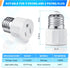 E26/E27 3 Prong Light Bulb Socket Adapter, Polarized Light Socket to Plug Converter for Patio, Garage, Porch