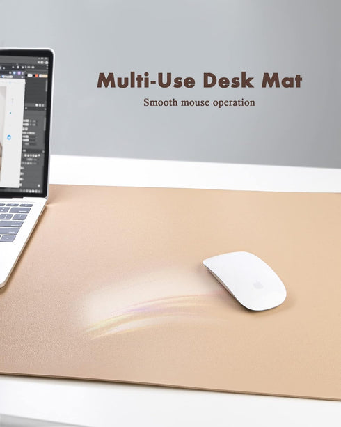 YSAGi Double-Sided Desk Pad, Eco Cork Leather Desk Mat Protector, Large Waterproof Blotter Pad