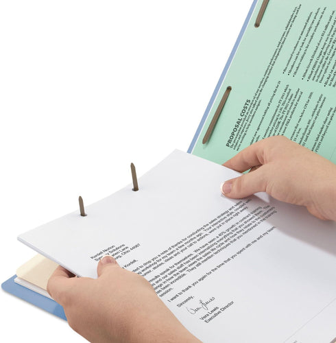 Smead Classification File Folder - 1 Divider, 2" Expansion, Letter Size, Blue, 10 per Box (13701)