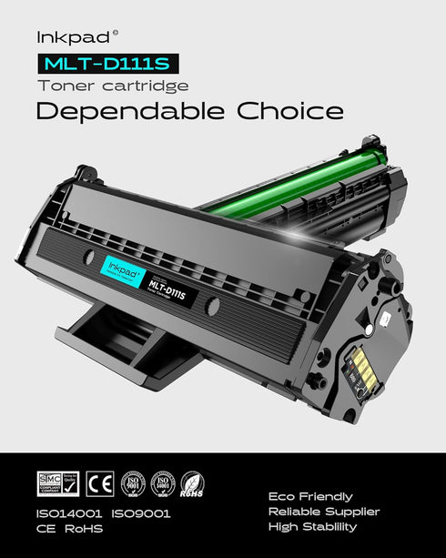 MLT-D111S MLT-D111L Toner Cartridge Compatible Replacement for Samsung Xpress Printers (2 Pack, Black)