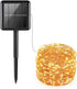 39ft Solar String Light, Outdoor Waterproof Silver Wire Twinkle Fairy Light Warm White for Patio