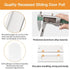 Self-Stick Rectangular Sliding Door Pulls, 2pcs Aluminum Alloy Hidden Recessed Pull Handle for Barn Door, Closet
