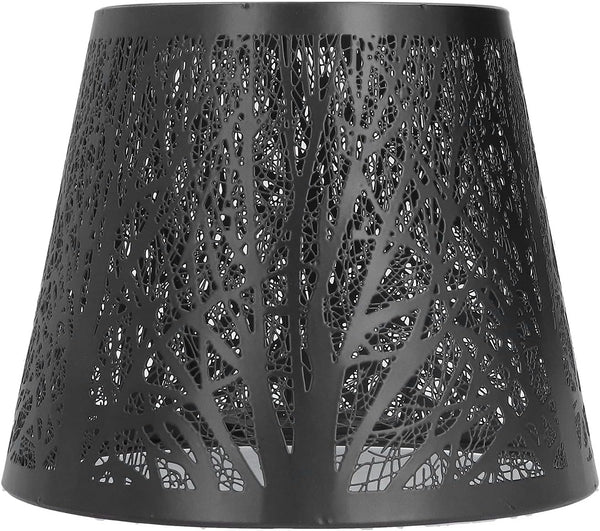 Tomedny Metal Lamp Shade, Carved Forest Tree Shaped Small Lamp Shade E27 Wrought