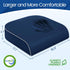 SweetSlubr Tailbone Blue/2X-Large Seat Cushion for Pain Relief, Office Chair Cushion, Memory Foam Large Chair Cushion