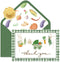 Whaline 50 Pack Baby Shower Thank You Cards Boxed Green Plaid Vegetable