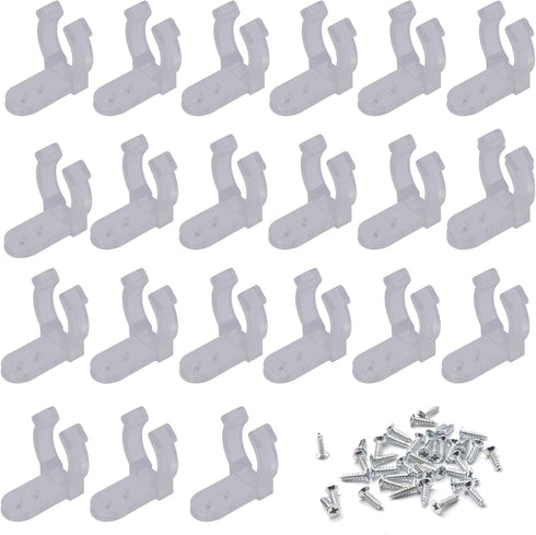 Yushulin 0.43 inch 100 PCS LED Rope Light Clips Holder with 200 PCS Screws for Light Rope Mounting